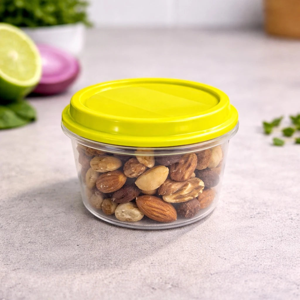 Small Round Food Storage Container 0.4 Liter Airtight Plastic Box Kitchen Snack Organizer Nut Storage Container - Image 3