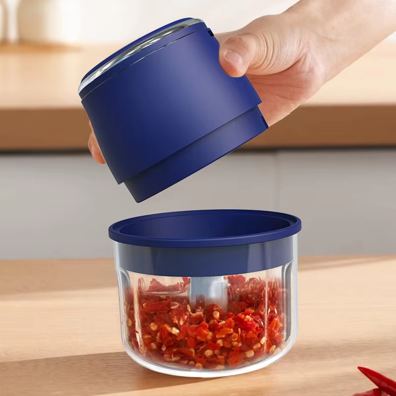 Cordless Rechargeable Mini Food Chopper with 6 Stainless Steel Blades