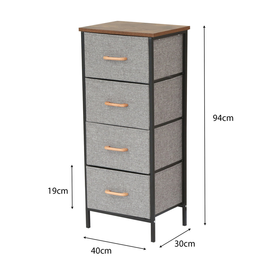 4 Drawer Fabric Storage Organizer