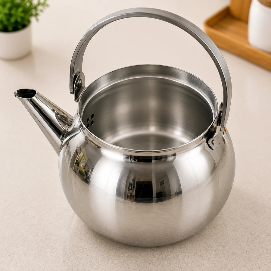Stainless Steel Tea Kettle Teapot Whistling Kettle Kitchen Water Pot 1.5 Liter