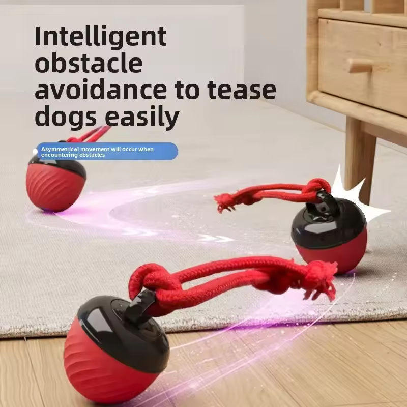 Rechargeable Interactive Dog Ball with Rope