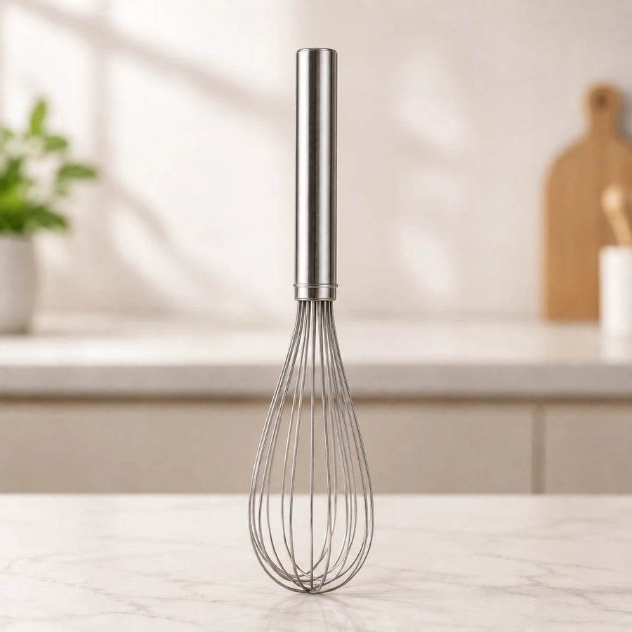 Stainless Steel Whisk Kitchen Egg Beater Mixing Whisk Baking Tool 30CM