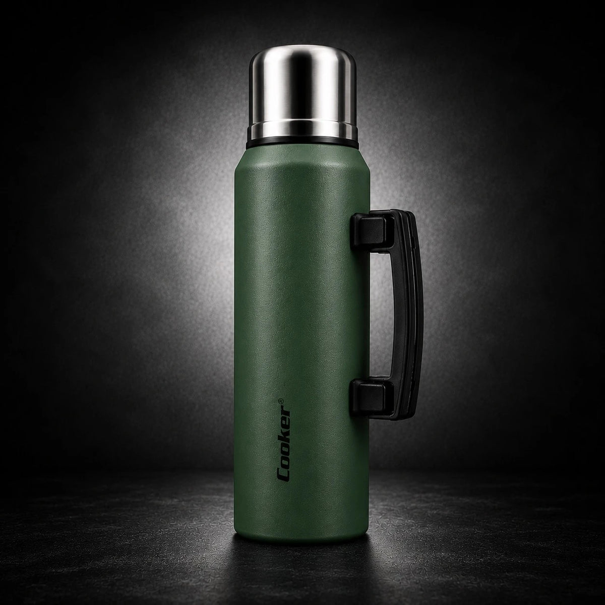 Cooker Thermos Bottle Stainless Steel Vacuum Flask Foldable Handle Hot And Cold Insulated Travel Camping Bottle 1.5 Liter