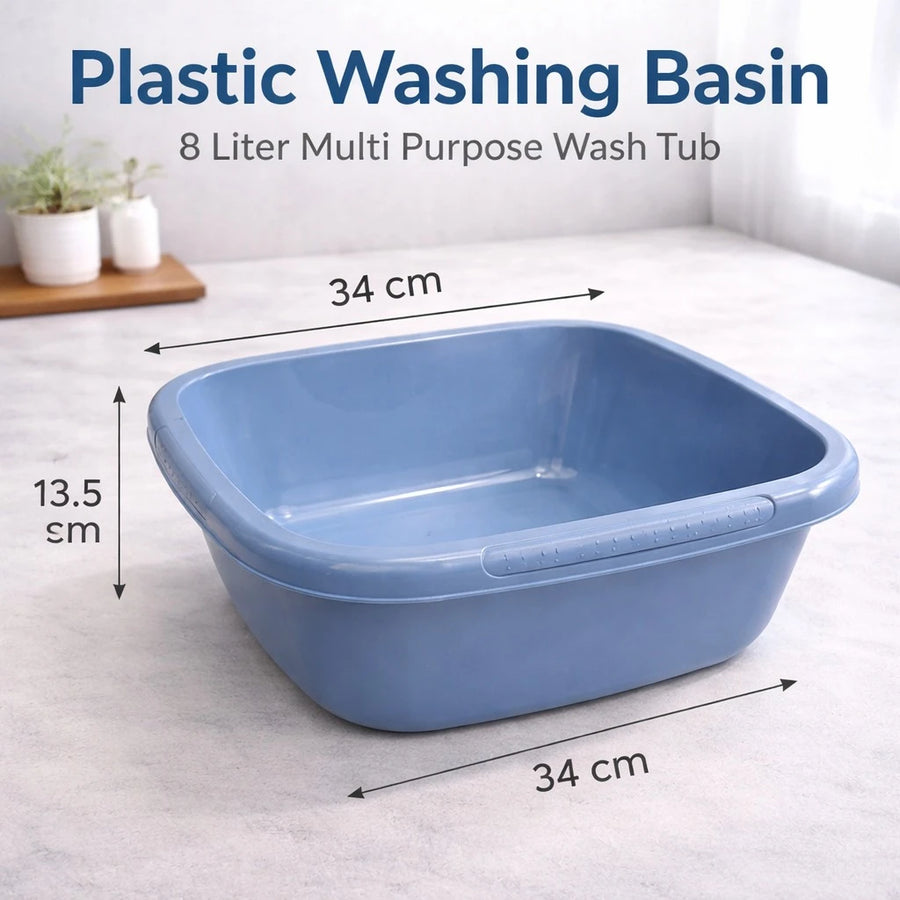 Migros Swiss Made Plastic Multi Purpose Tub 8 Liter Storage Washing Container Kitchen Cleaning Organizer