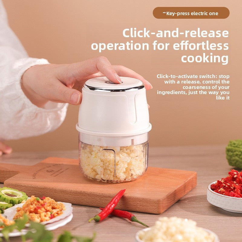 Cordless Rechargeable Mini Food Chopper with 6 Stainless Steel Blades