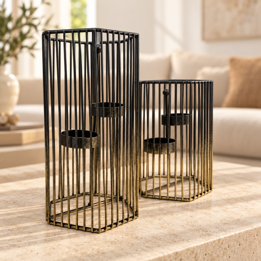 2 Piece Candle Holder Set