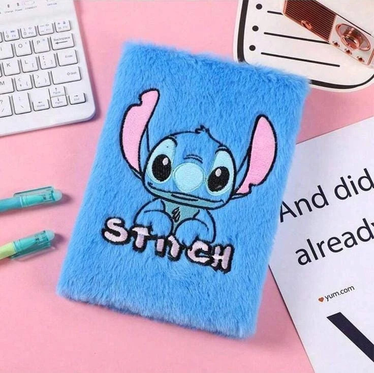 Plush Stitch Notebook A5 Size – Suitable for Traveling, Easy to Carry