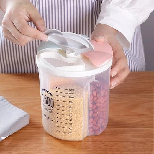Airtight Food Container 1.5L Compact Food Storage Box for Kitchen Pantry Fridge Meal Prep and Fresh Keeping