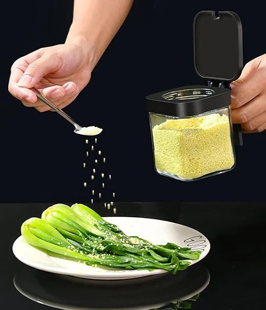 Spice Jar with Handle & Spoon