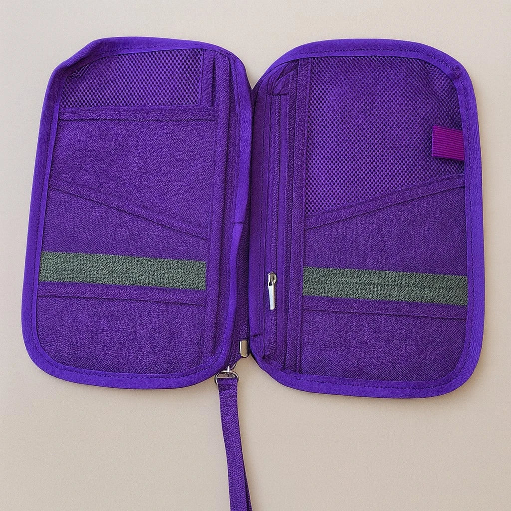 Travelus Travel Document Organizer Passport Holder Wallet Zipper Travel Wallet Card Holder Phone Storage Travel Pouch - Image 11