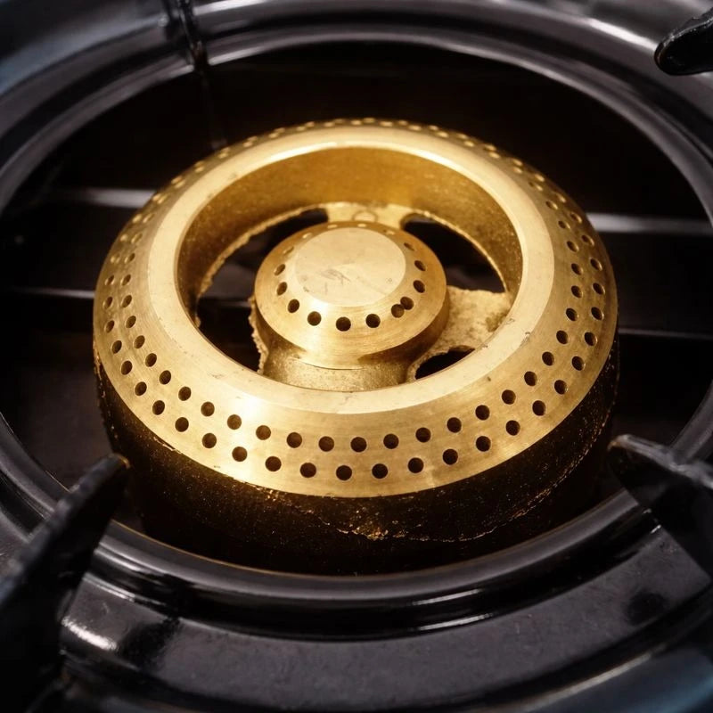 Outdoor Gas Cooker Easy Safe Portable 2 Eyes Burner Stainless Steel Cooking Stove