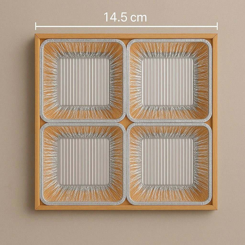 Acrylic Bamboo 4-Compartment Serving Candy Box - Image 3