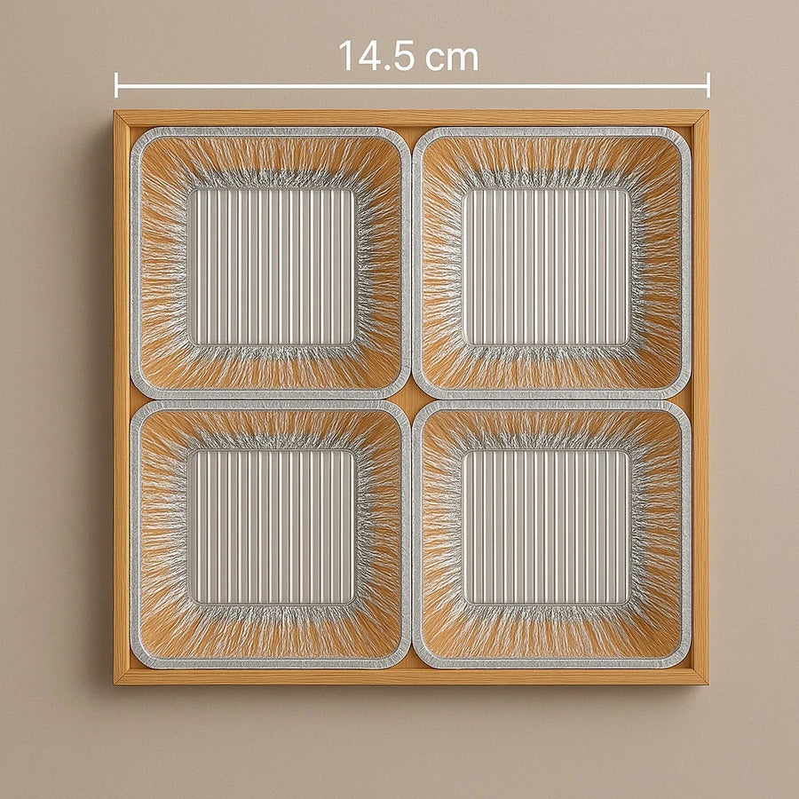 Acrylic Bamboo 4-Compartment Serving Candy Box
