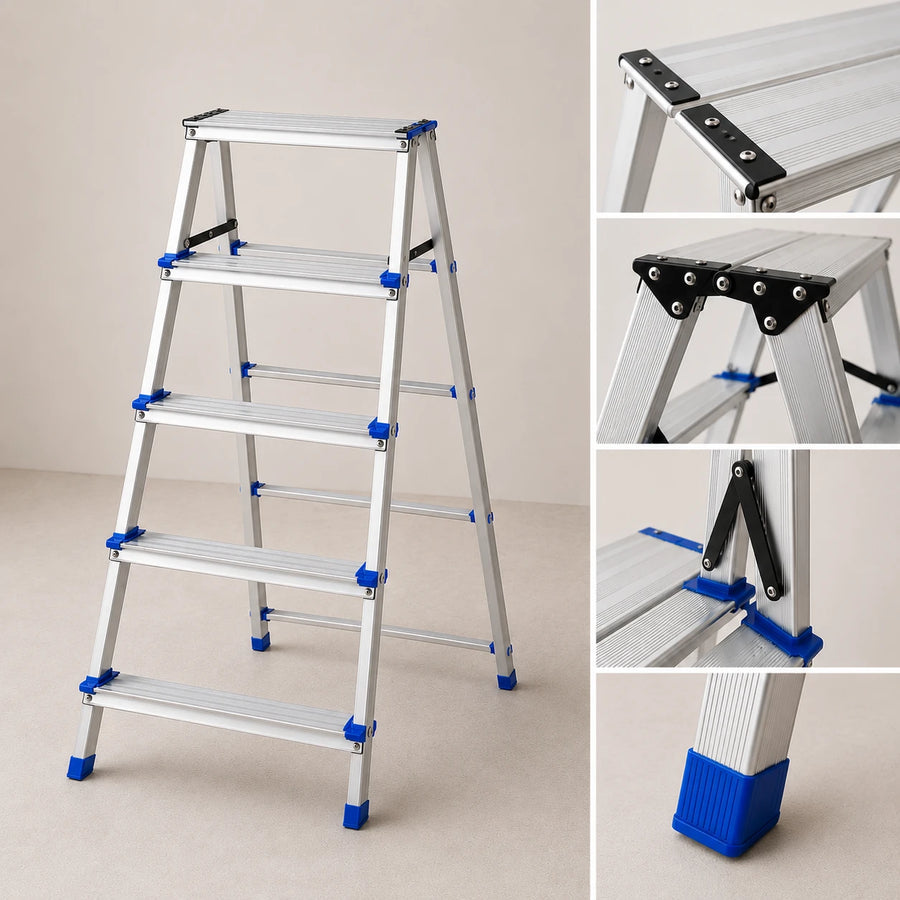 Aluminum Folding Ladder Heavy Duty Multi Purpose Anti Slip Home Step Ladder