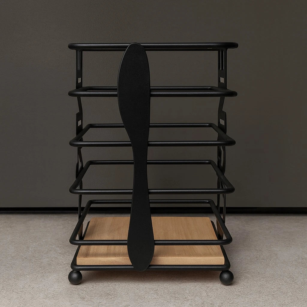Black Metal Kitchen Utensil Holder