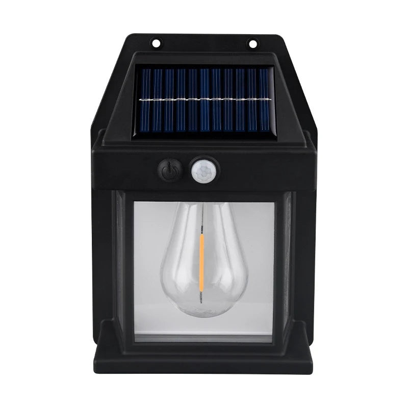 Solar Wall Lamp Outdoor Motion Sensor LED Light Waterproof Solar Garden Lamp 3 Lighting Modes PIR Motion Sensor Warm White 600LM