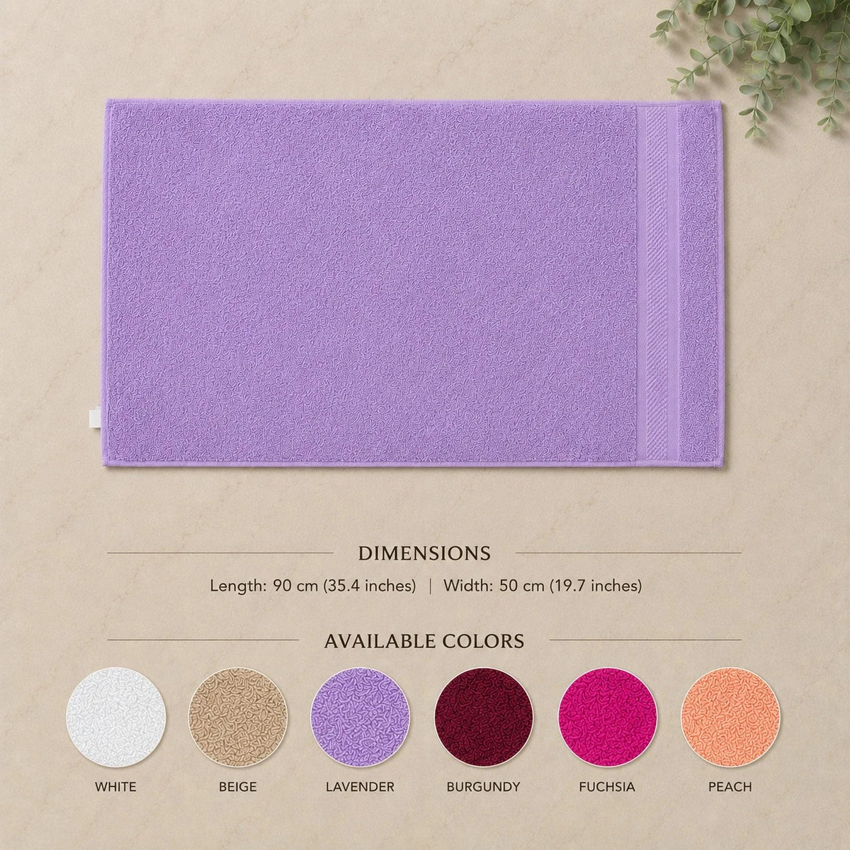 Terry Towel  90x50 cm Cotton Bathroom Hand Face Gym Spa Hotel Travel Towel Soft Absorbent Quick Dry Terry Cloth - Image 2
