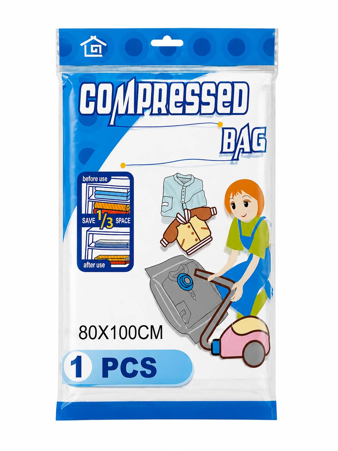 Vacuum Storage Bag Space Saving Compression Bag Clothes Blanket Organizer - Image 1