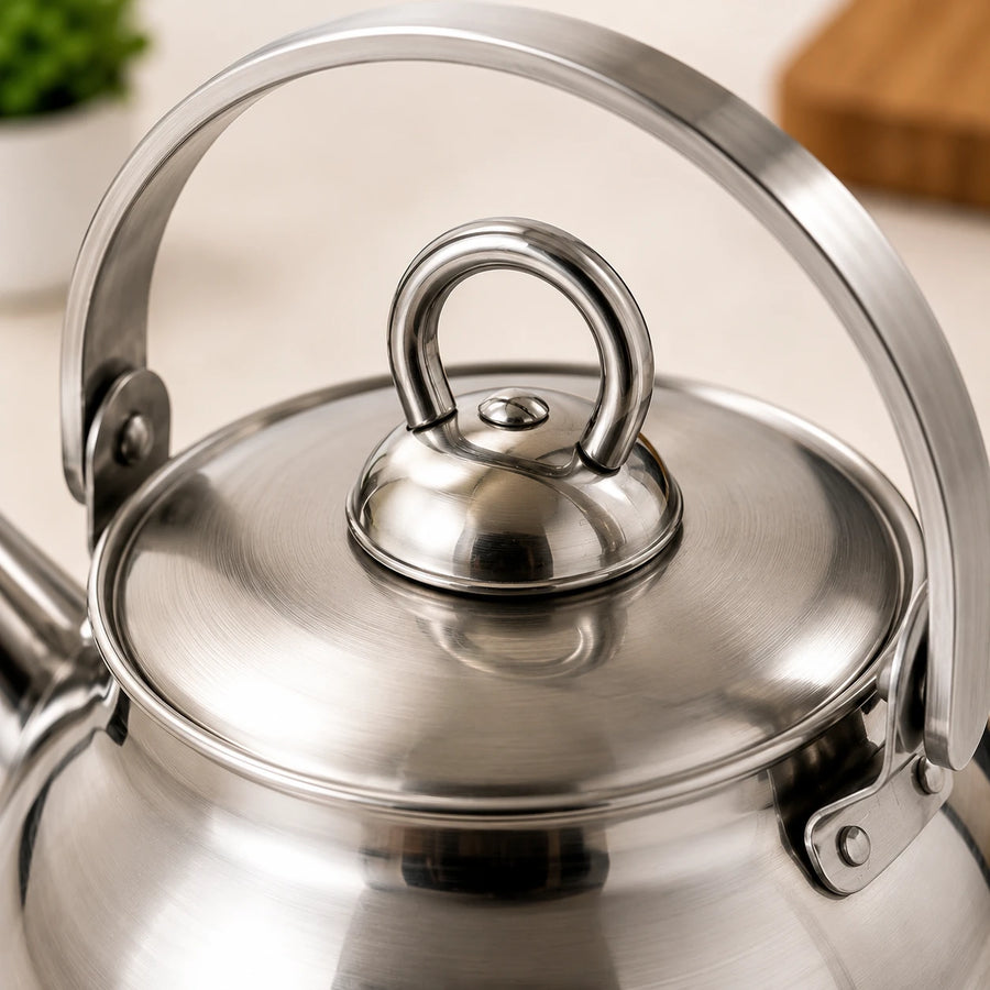 Stainless Steel Tea Kettle Teapot Whistling Kettle Kitchen Water Pot 1.5 Liter