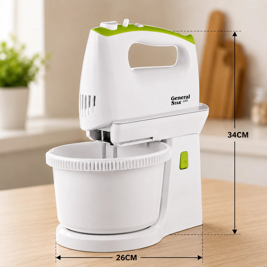 Mixer With Bowl Electric Hand Mixer Dough Hooks Beaters Baking Mixer Kitchen Appliance