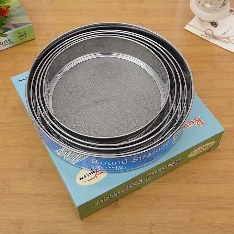 6-Piece Stainless Steel Round Strainer Set