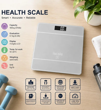Electronic Digital Body Weight Scale 180kg High Precision LCD Health Bathroom Scale