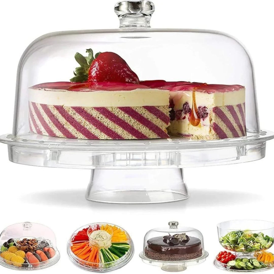 Acrylic Cake & salad Stand with Dome