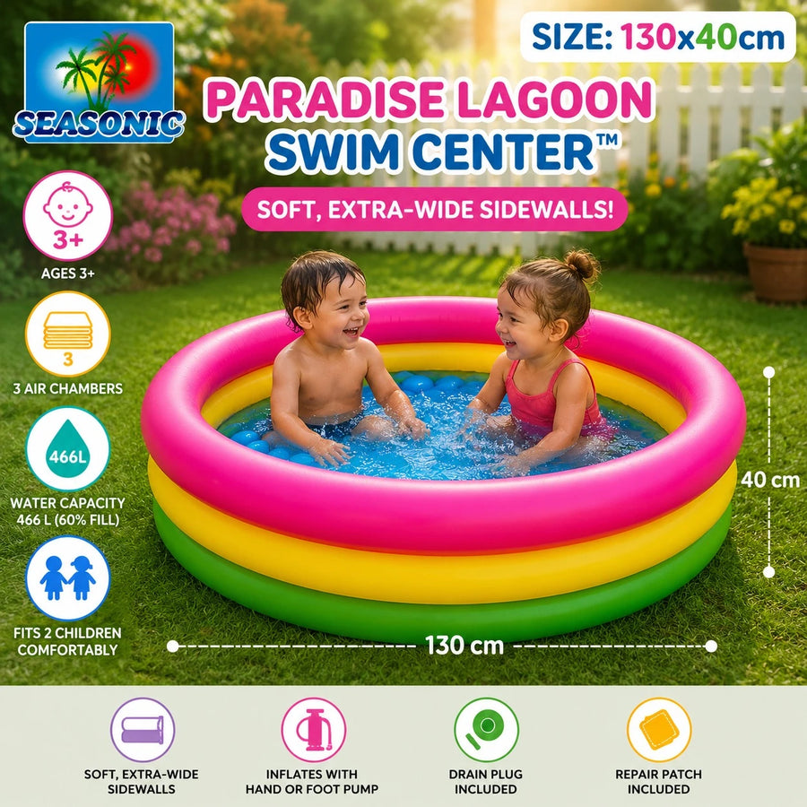 Kids Inflatable Swimming Pool Paradise Lagoon Swim Center Garden Pool Backyard Water Play Pool