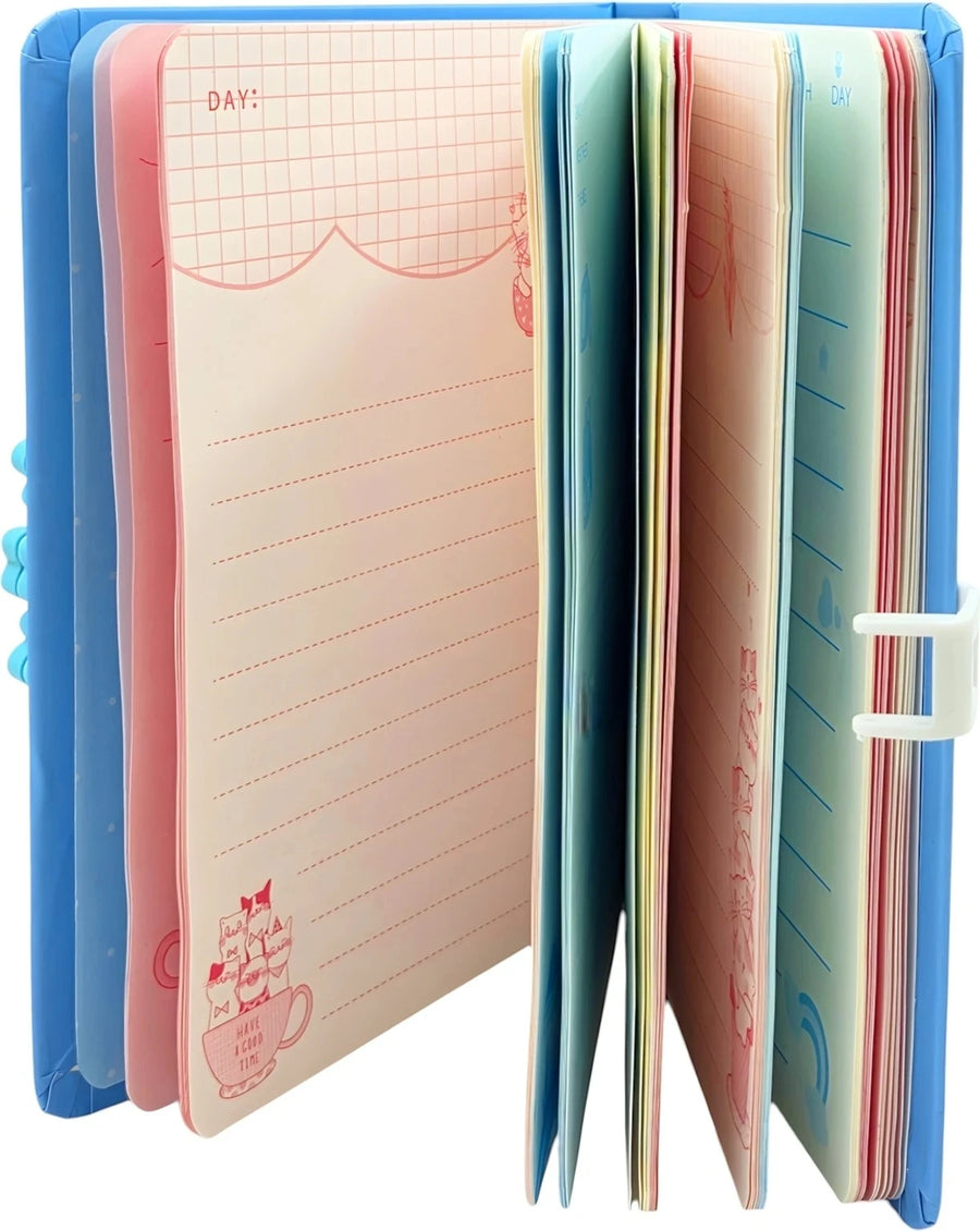 Kids Cartoon Password Lock Diary with Pen | Secret Journal Notebook