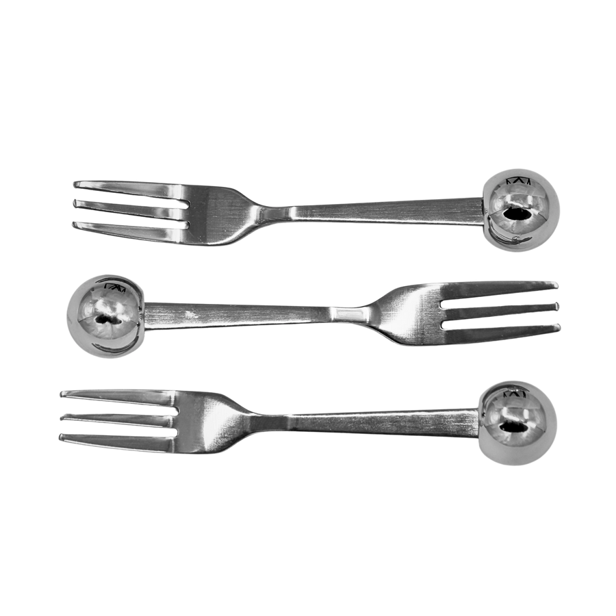 Silver Bubble Fruit Forks