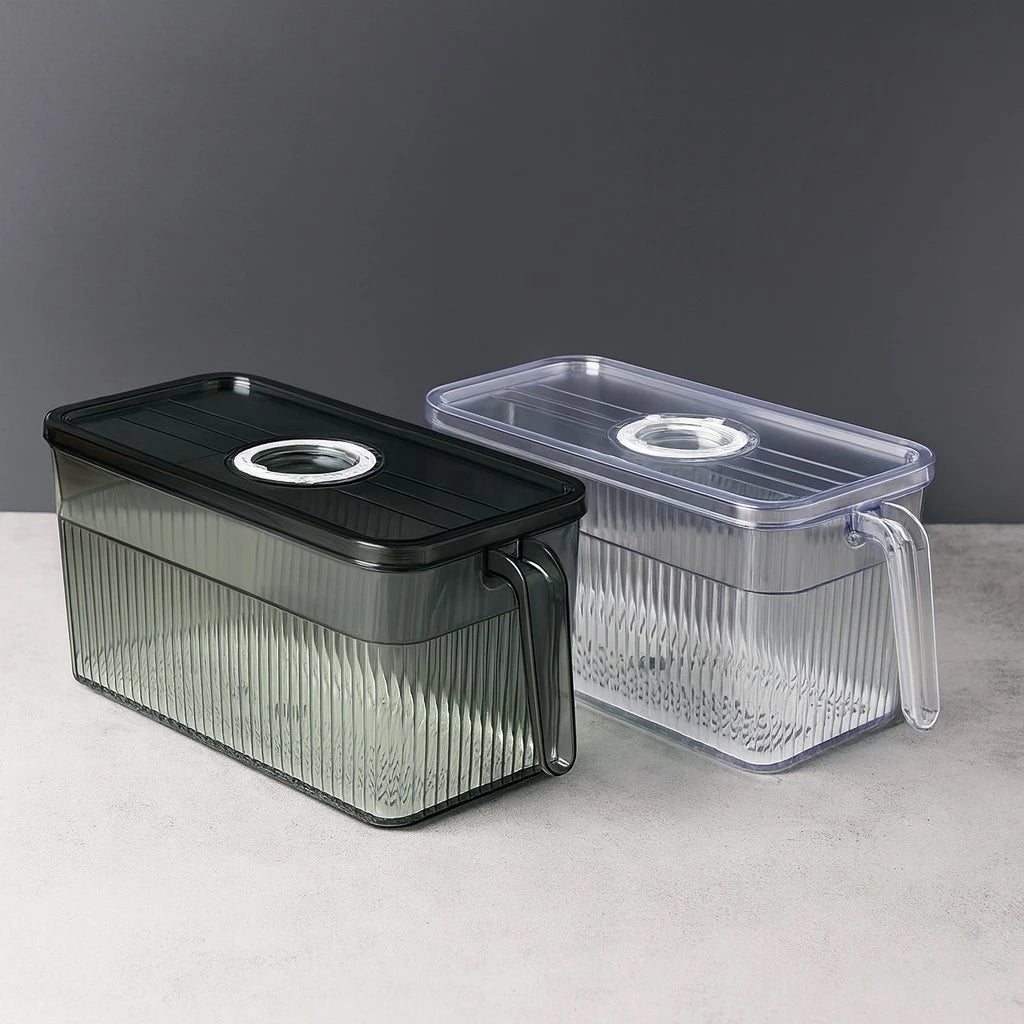 Fresh Keep Storage Drain Container Food Storage Box with Built In Drainer for Fruits Vegetables Fridge and Pantry Use - Image 11