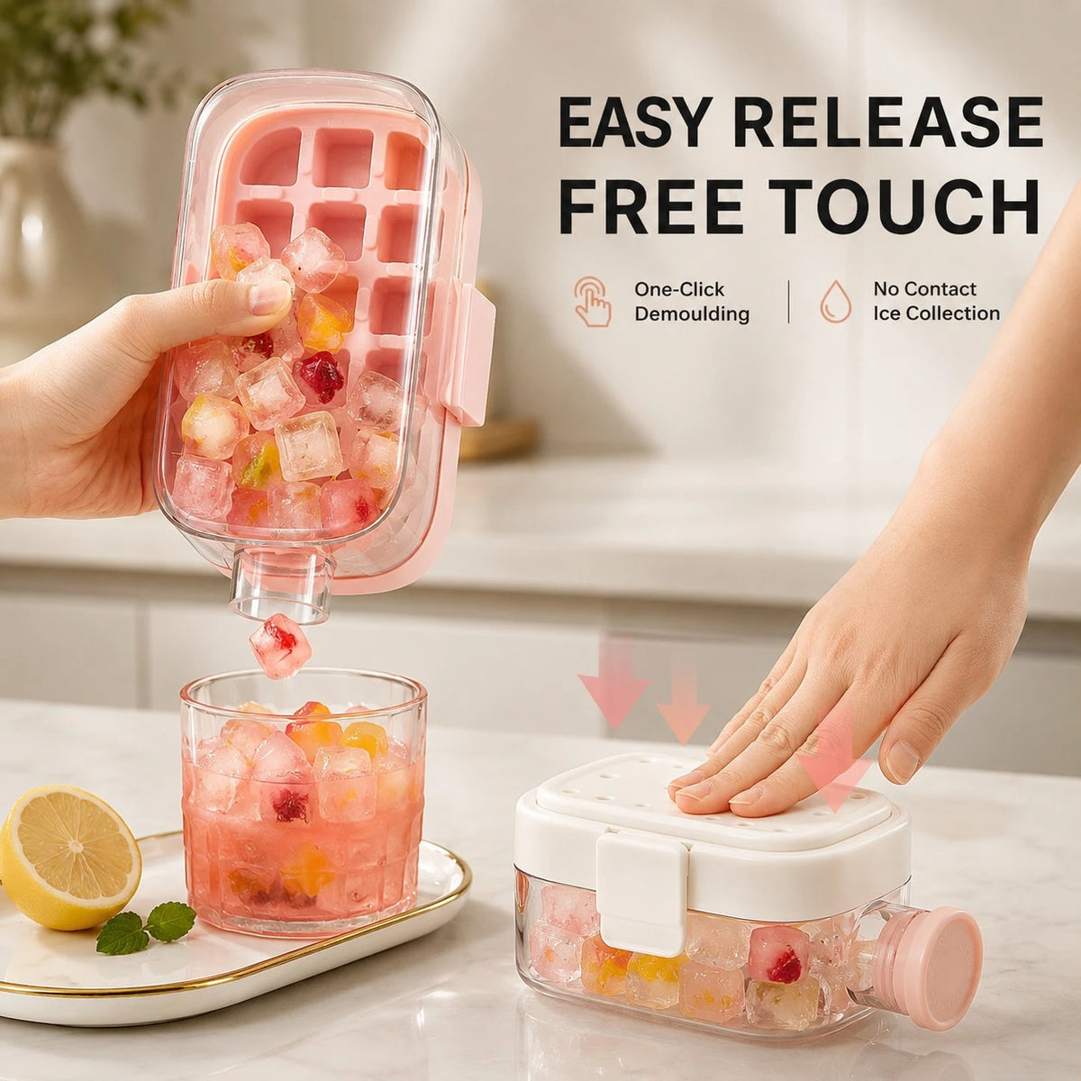Portable Ice Cube Bottle Water Bottle Ice Tray Fruit Ice Mold Leak Proof Travel Drink Cup Reusable Freezer Bottle