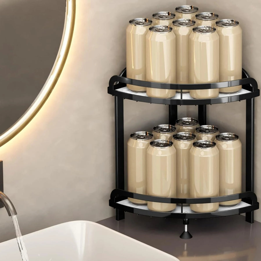 2 Tier Corner Bathroom Shelf