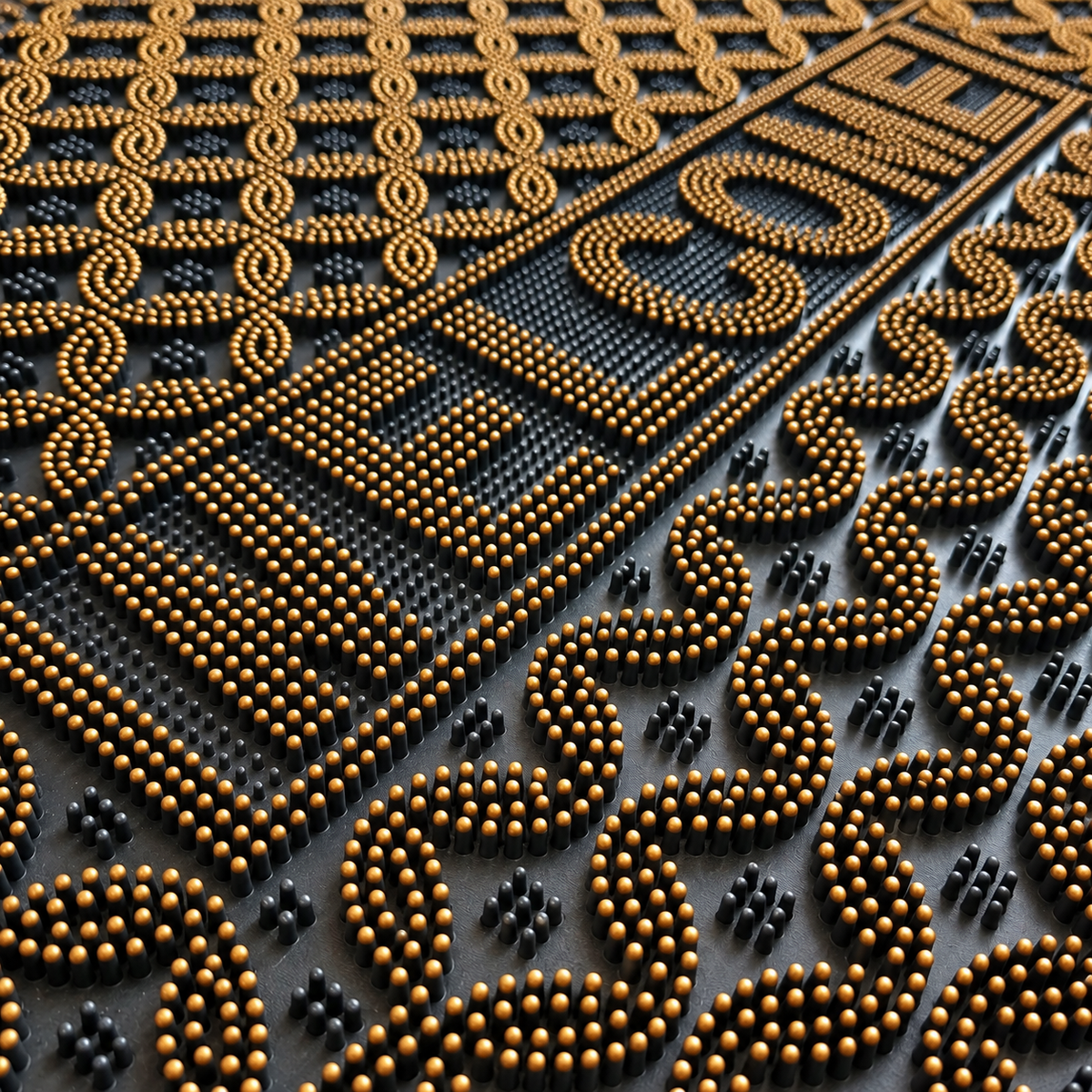 Decorative Dirt Trapping Mat with Raised Surface