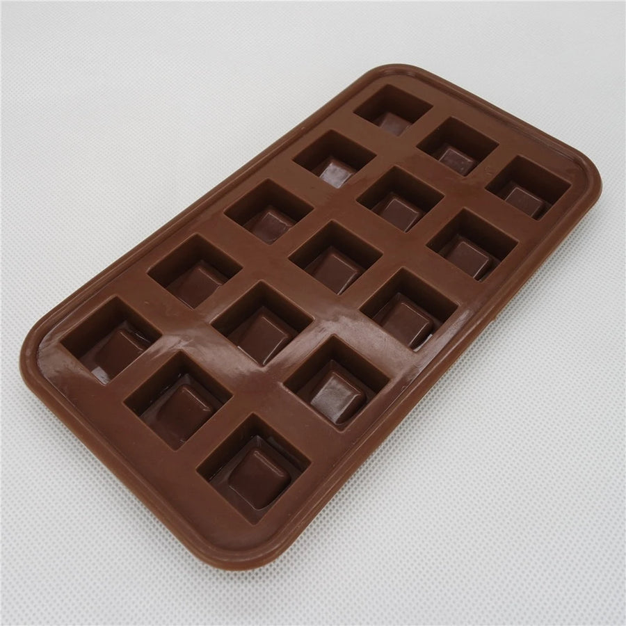 Square Silicone Chocolate Mould – 15 Cavities