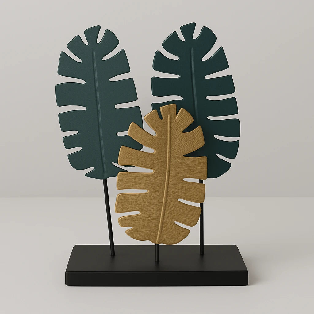 Green Leaf Metal Decor Piece