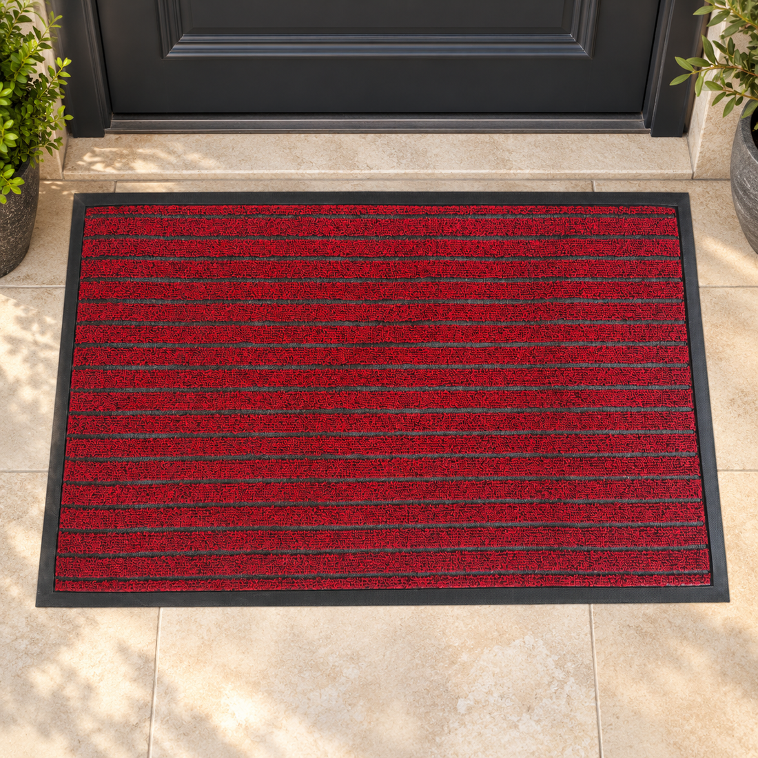 Textured Dust Trapping Door Mat with Non Slip Rubber Backing 58 x 87.5 cm