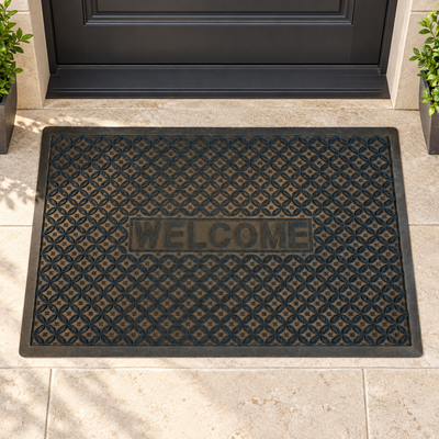 Decorative Dirt Trapping Mat with Raised Surface