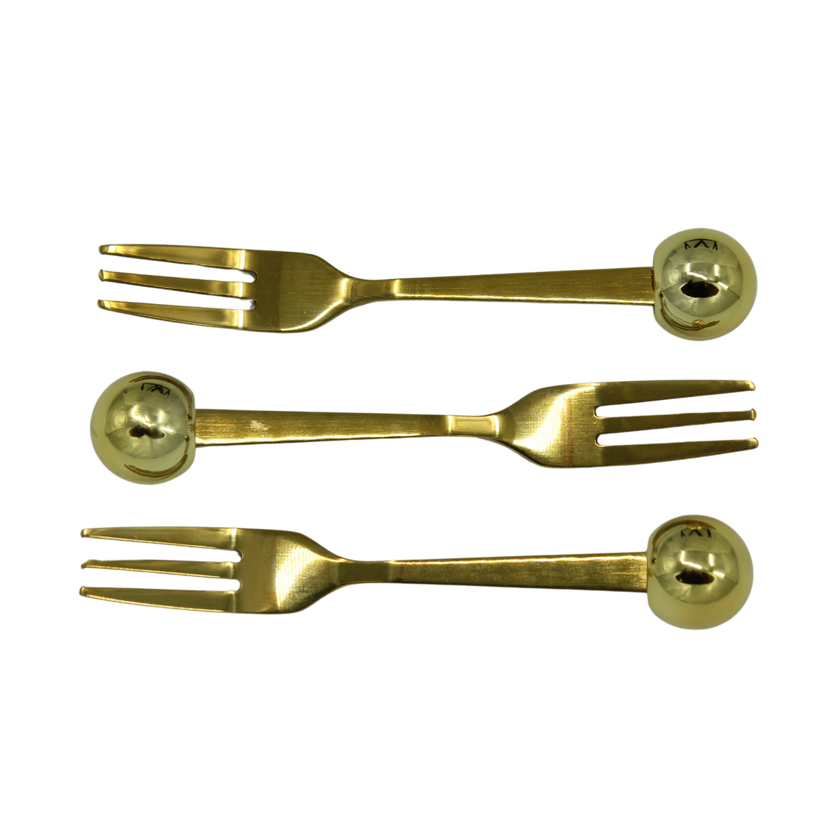 Gold Bubble Fruit Forks