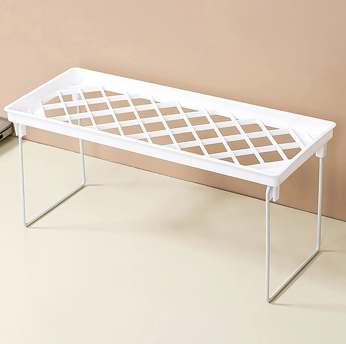 Elevated Lattice Shelf Organizer