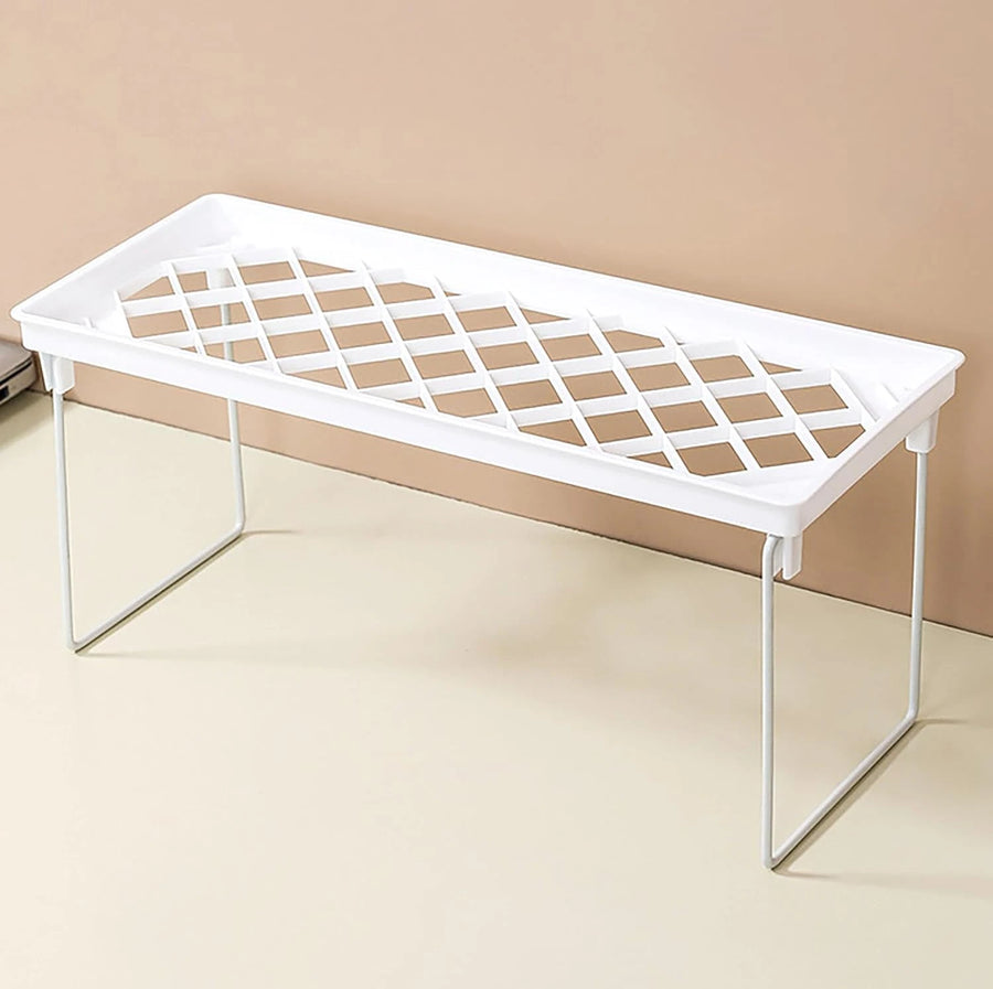 Elevated Lattice Shelf Organizer
