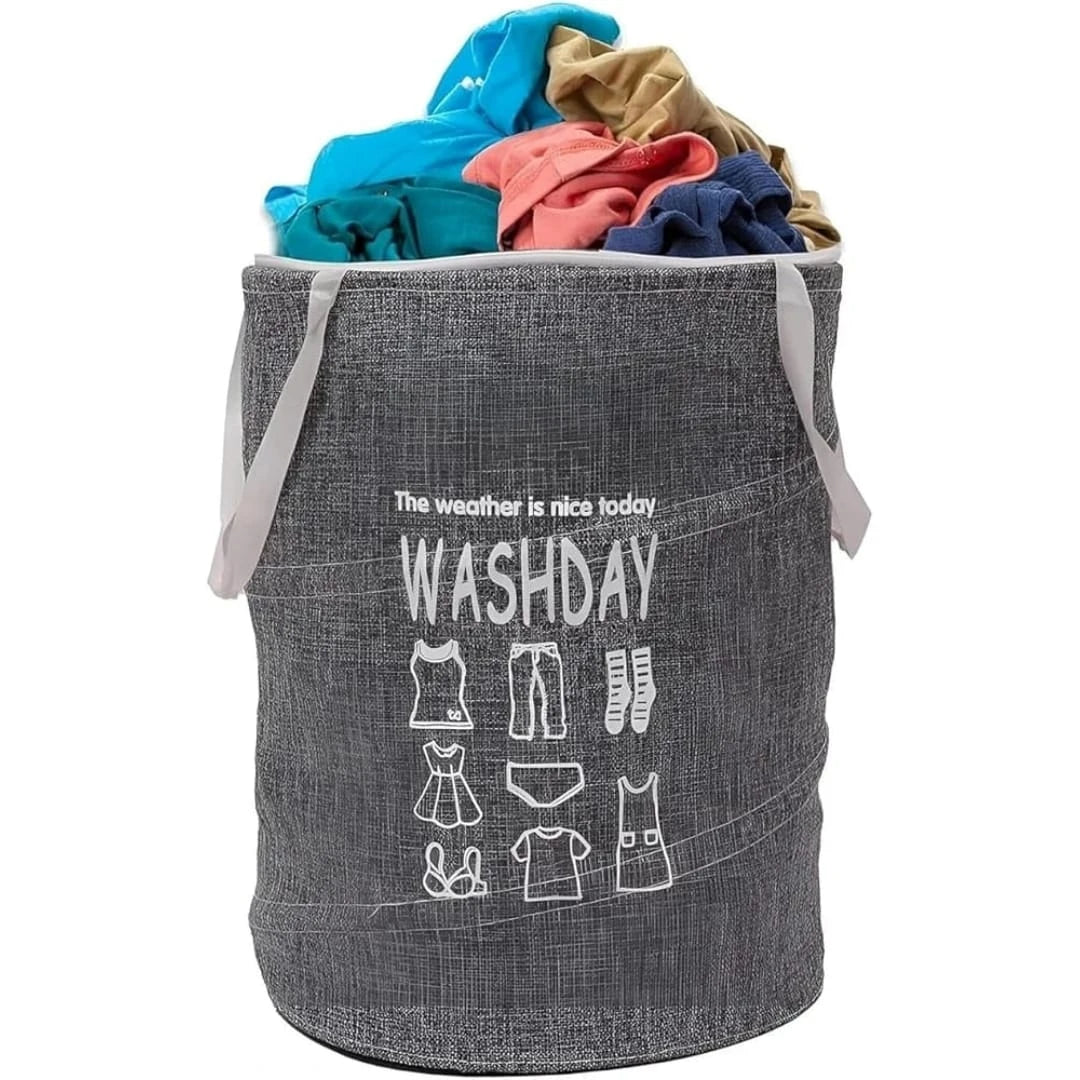 Round Foldable Laundry Basket - Image 12