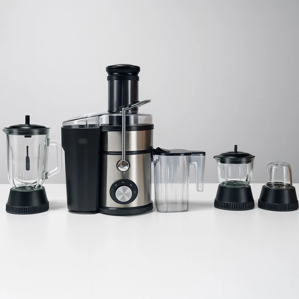 4 in 1 1800W Juicer Blender Grinder and Chopper Machine with Glass Jars