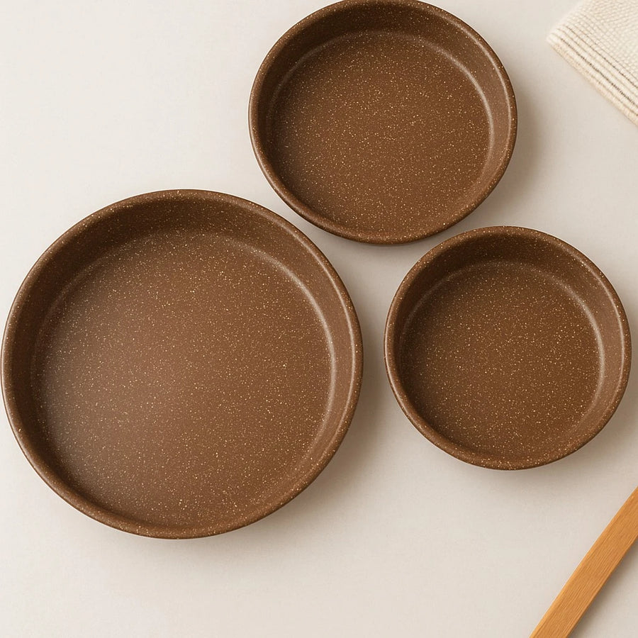 Non Stick Speckled Oven Tray Cookware Set Baking Roasting Cooking Kitchen Bakeware Food Prep Cookware Trays