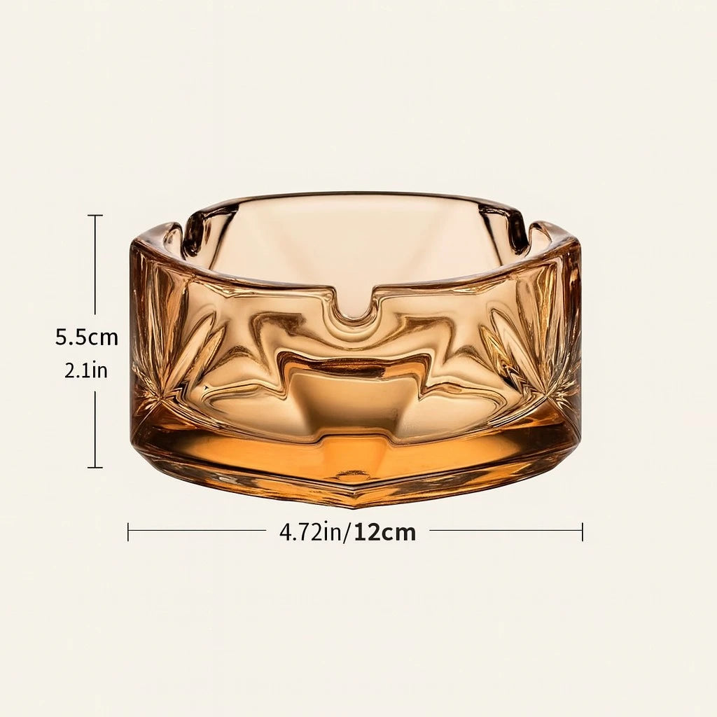 Amber Glass Ashtray
