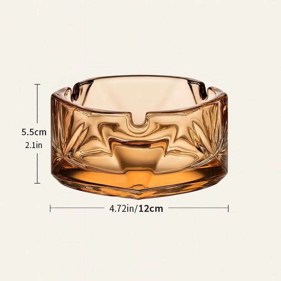 Amber Glass Ashtray