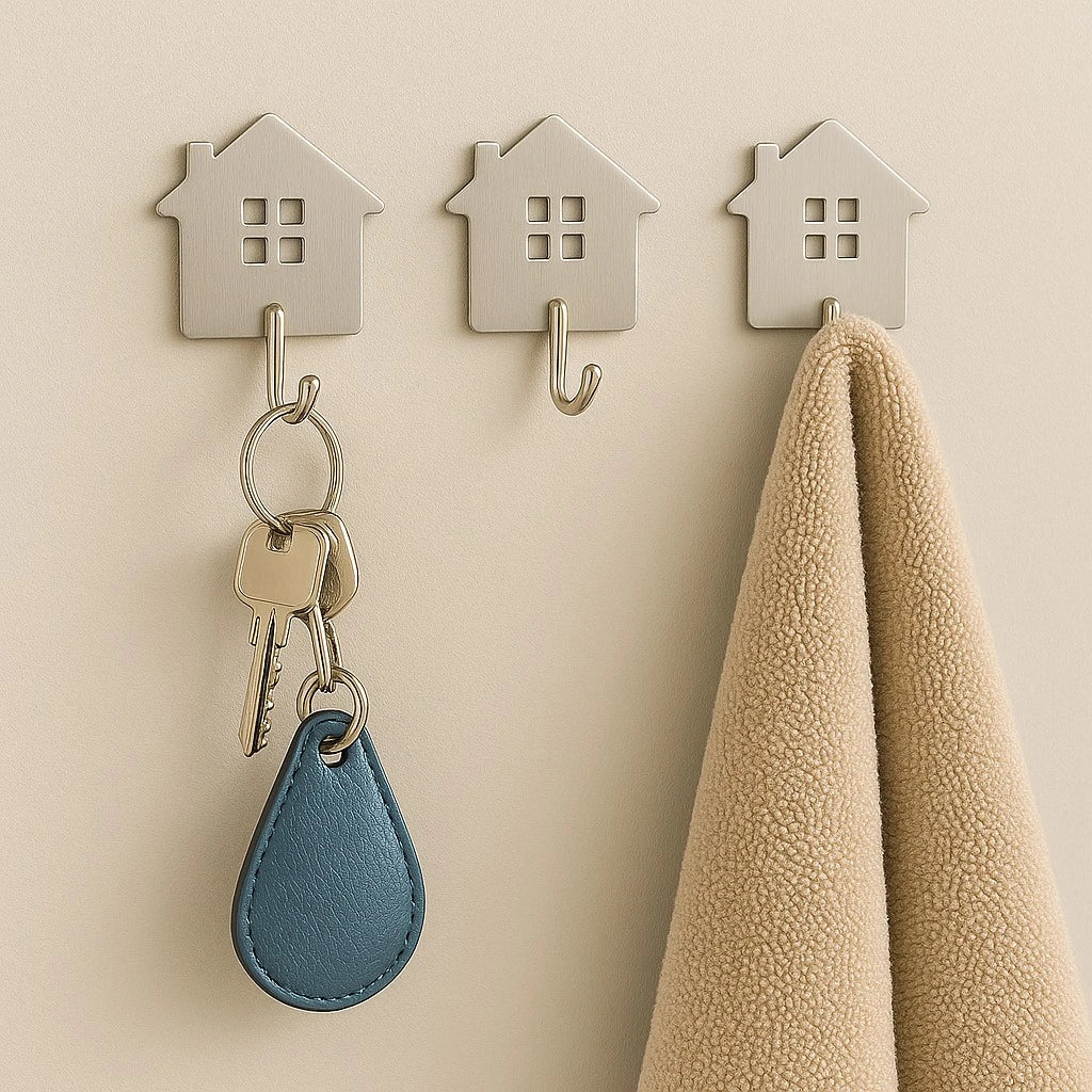 Set of 9 Adhesive House Hangers