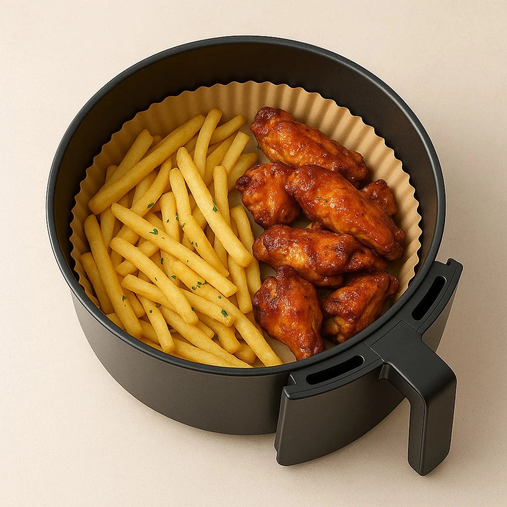 Air Fryer Paper Liners, 50 PCS (20 cm × 4.5 cm)