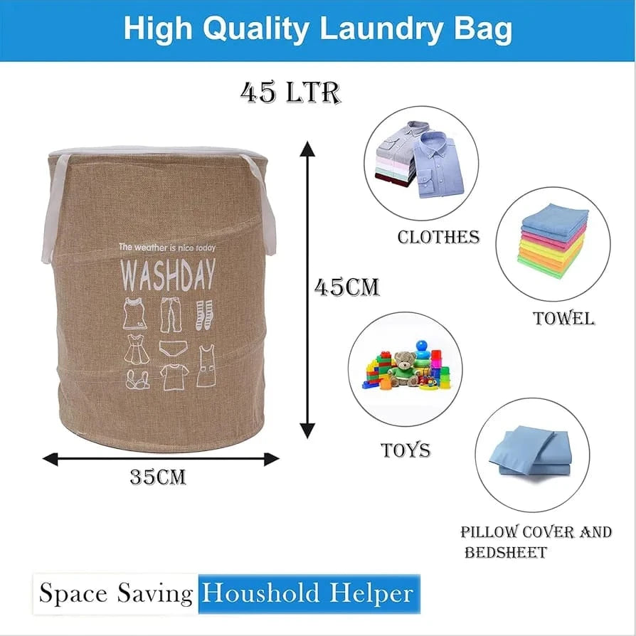 Round Foldable Laundry Basket