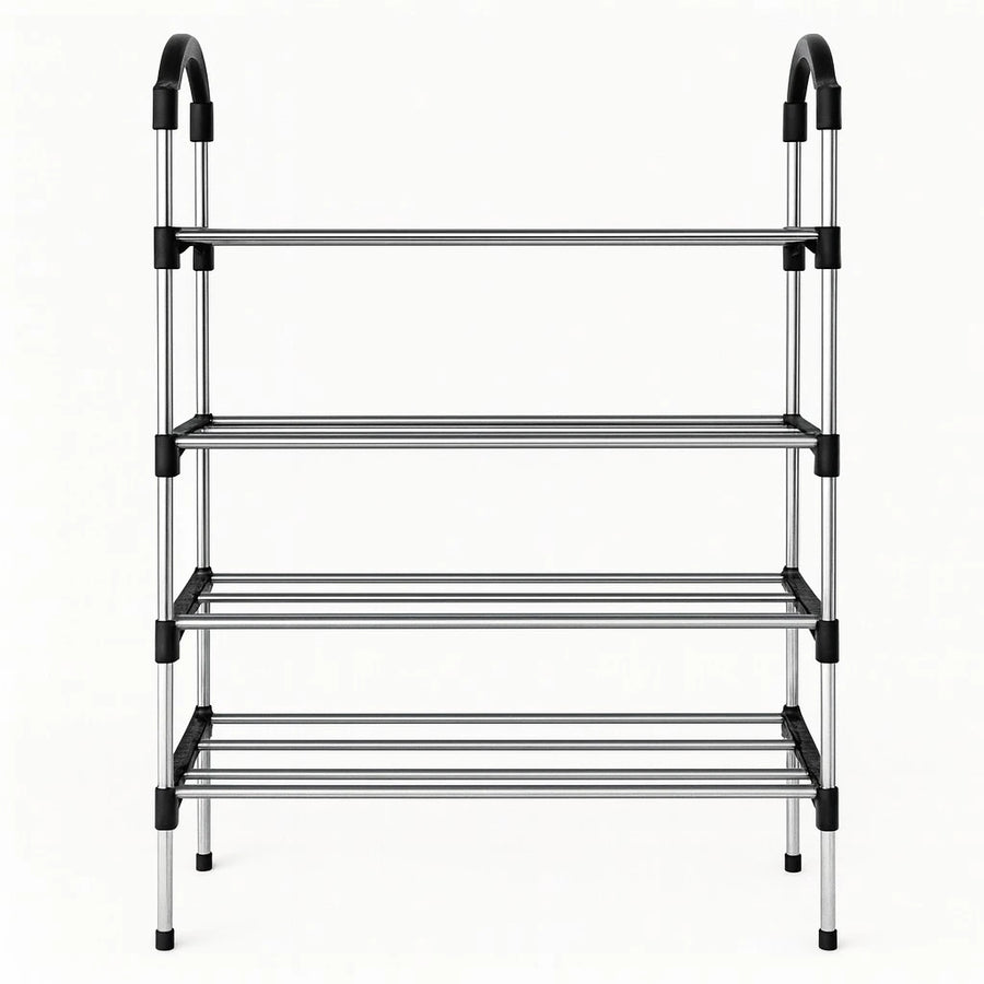 4 Layer Metal Shoe Rack – 80 × 57 cm
